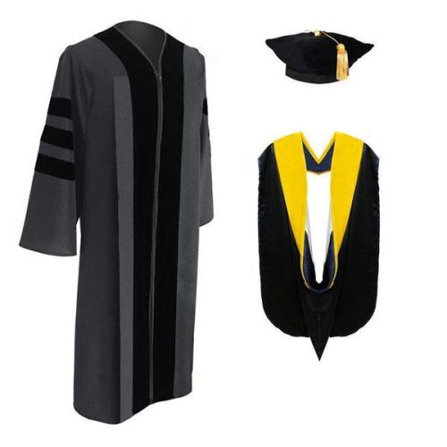 classic doctoral tam gown hood